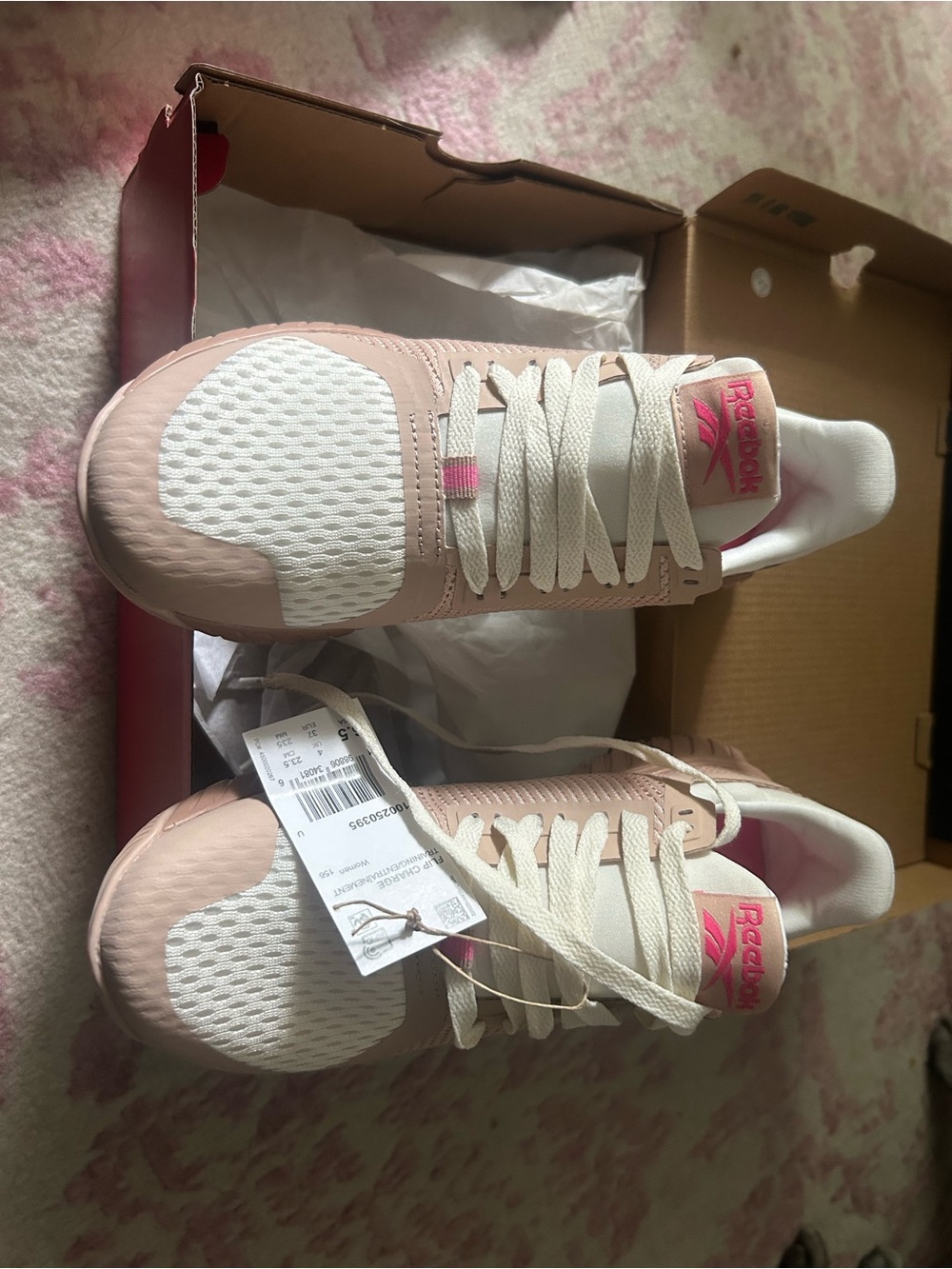 Reebok Women’s Pink and White Athletic Sneakers